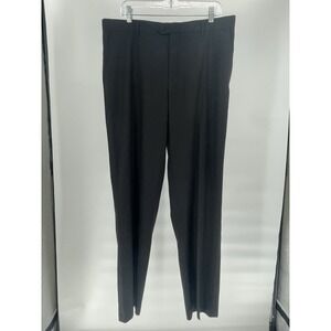 Giorgio Armani Black Dress Trousers 38x33 100% Wool Made in Italy